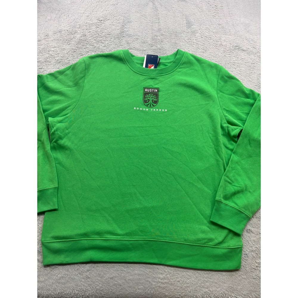 MLS Austin FC Somos Verdes Mens Large Green Crewneck Sweatshirt‎ New NWT